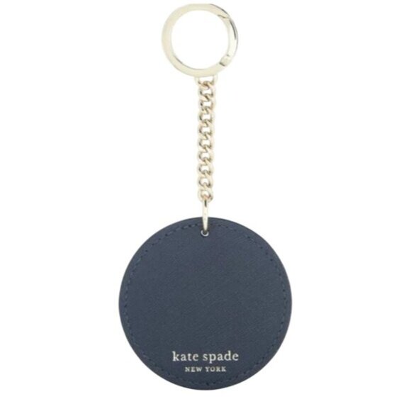 Kate Spade Eva Navy Floral Leather Keychain - Picture 2 of 4